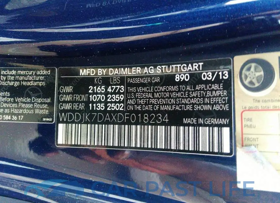 WDDJK7DAXDF018234# 9