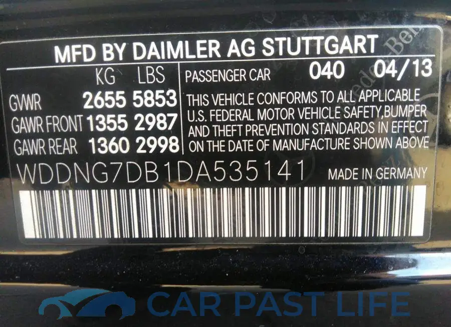 WDDNG7DB1DA535141# 9