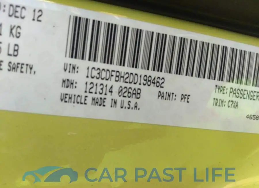 1C3CDFBH2DD198462# 9