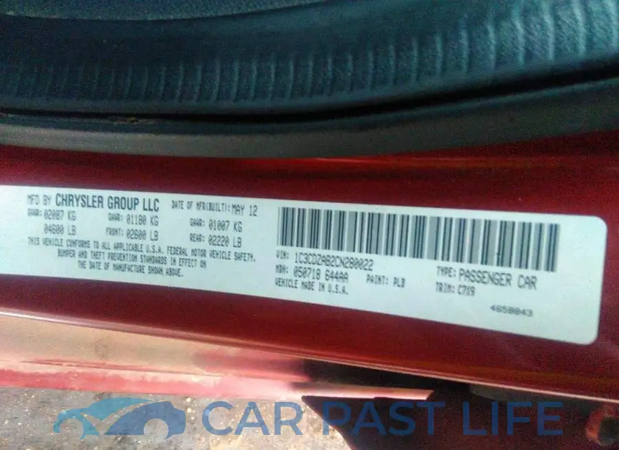 1C3CDZAB2CN280022# 9