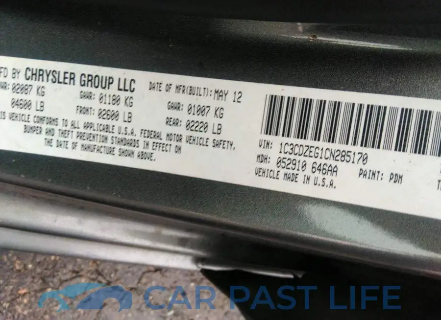 1C3CDZEG1CN285170# 9