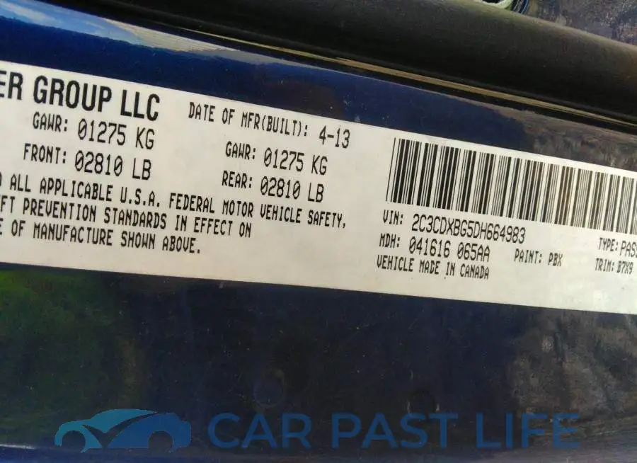 2C3CDXBG5DH664983# 9