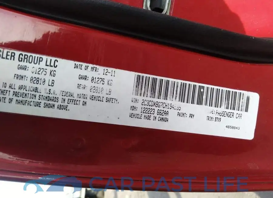 2C3CDXBG7CH194535# 9