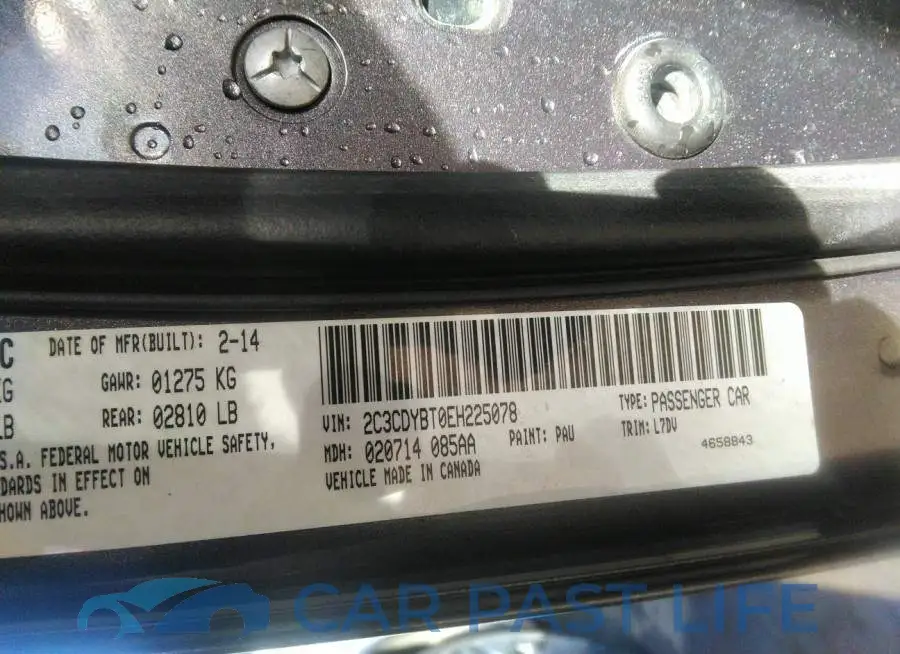 2C3CDYBT0EH225078# 9