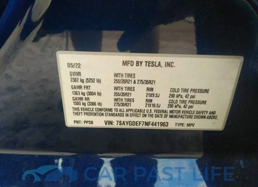 7SAYGDEF7NF441963# 9