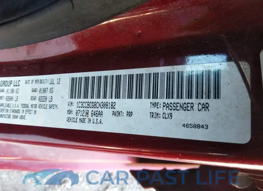 1C3CCBCG8CN308182# 9