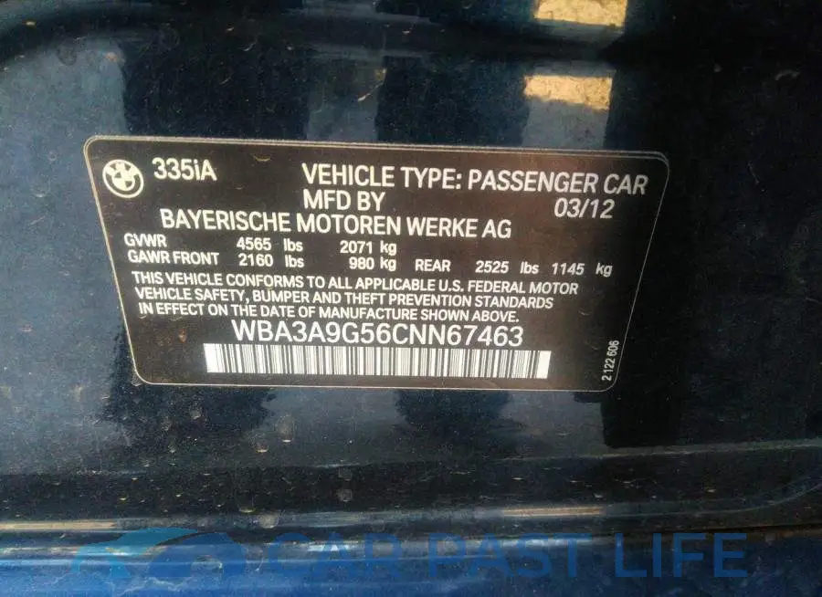WBA3A9G56CNN67463# 9