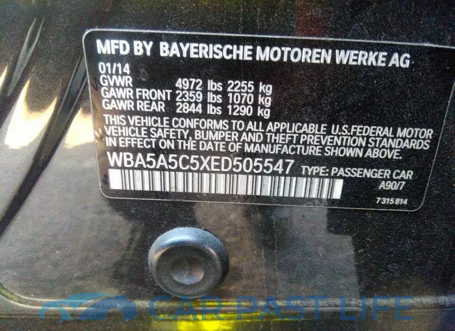 WBA5A5C5XED505547# 9