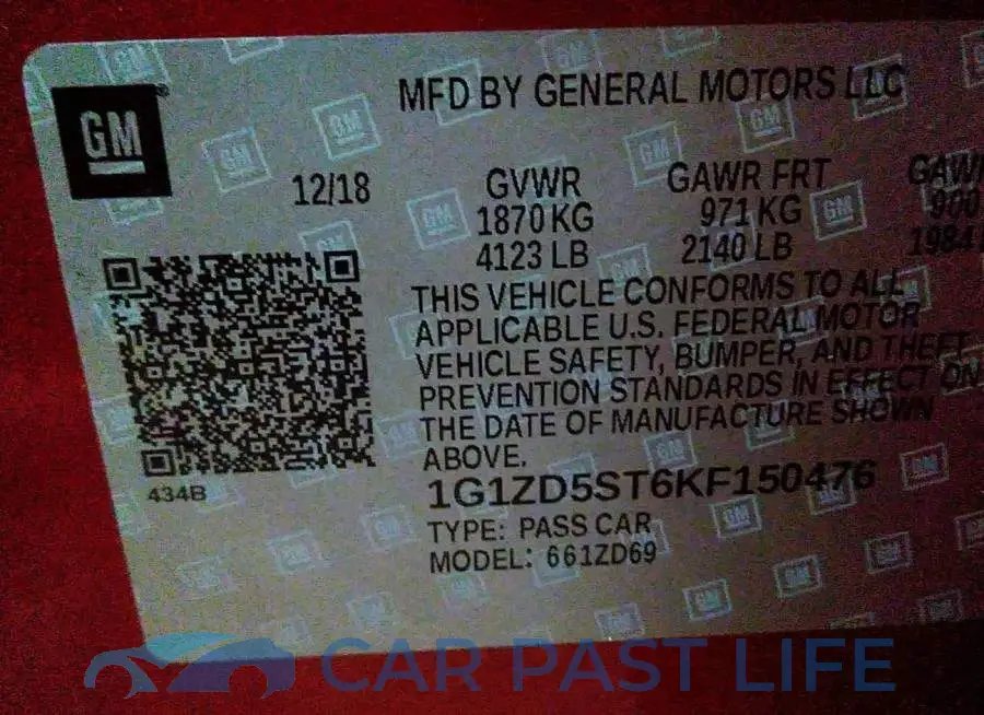 001ZD5ST6KF150476# 9
