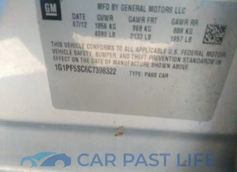 1G1PF5SC6C7398322# 9