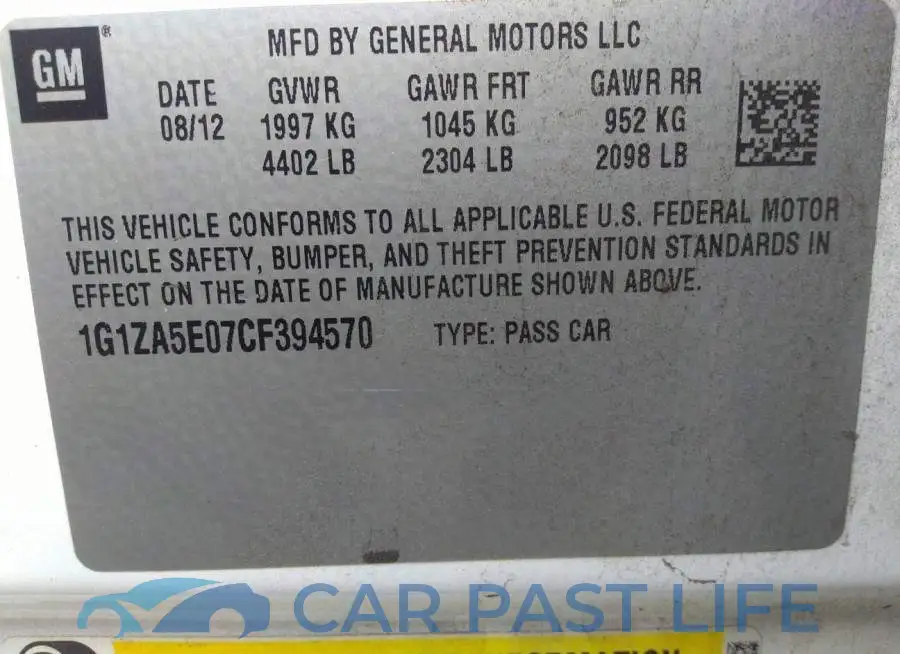 1G1ZA5E07CF394570# 9