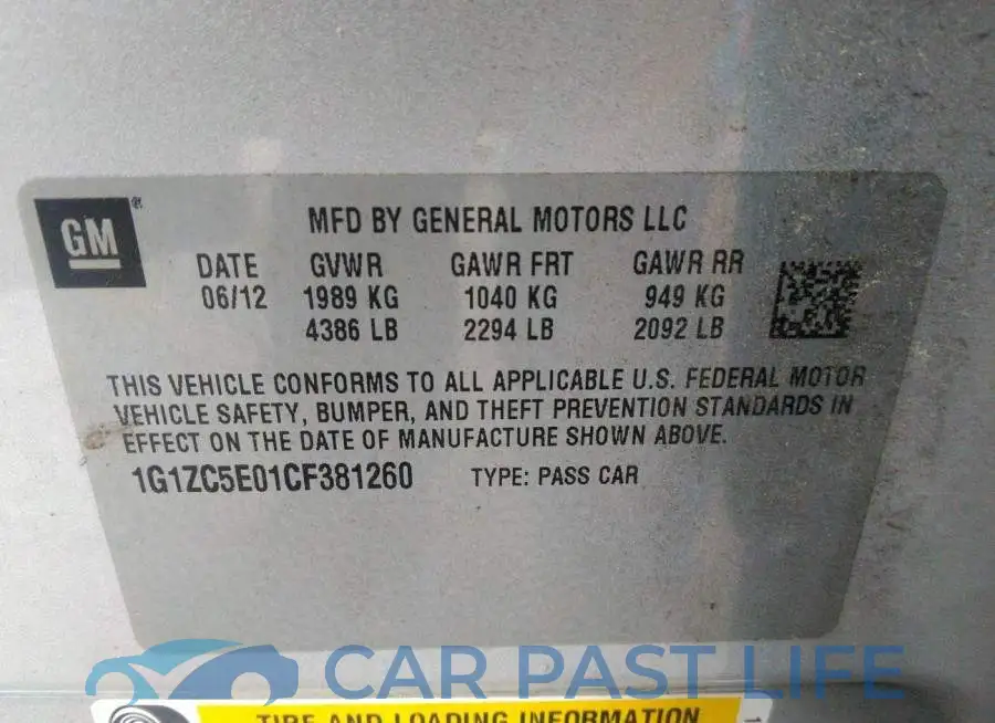 1G1ZC5E01CF381260# 9