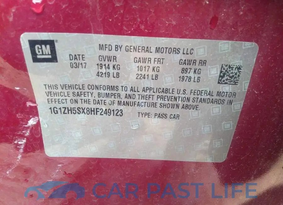 1G1ZH5SX8HF249123# 9