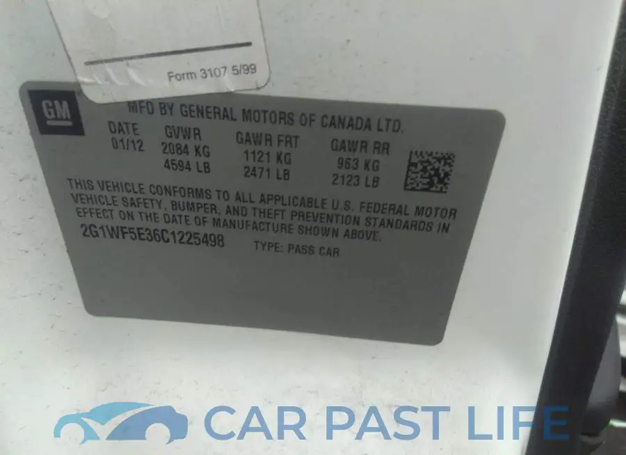 2G1WF5E36C1225498# 9