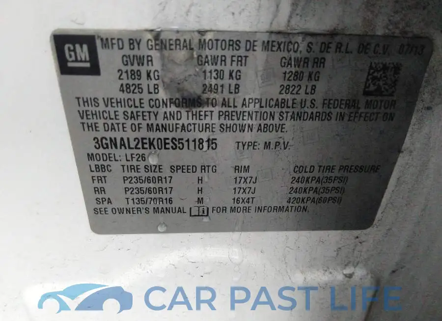 3GNAL2EK0ES511815# 9