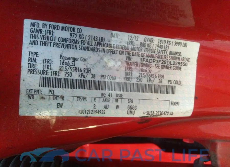 1FADP3F25DL225550# 9