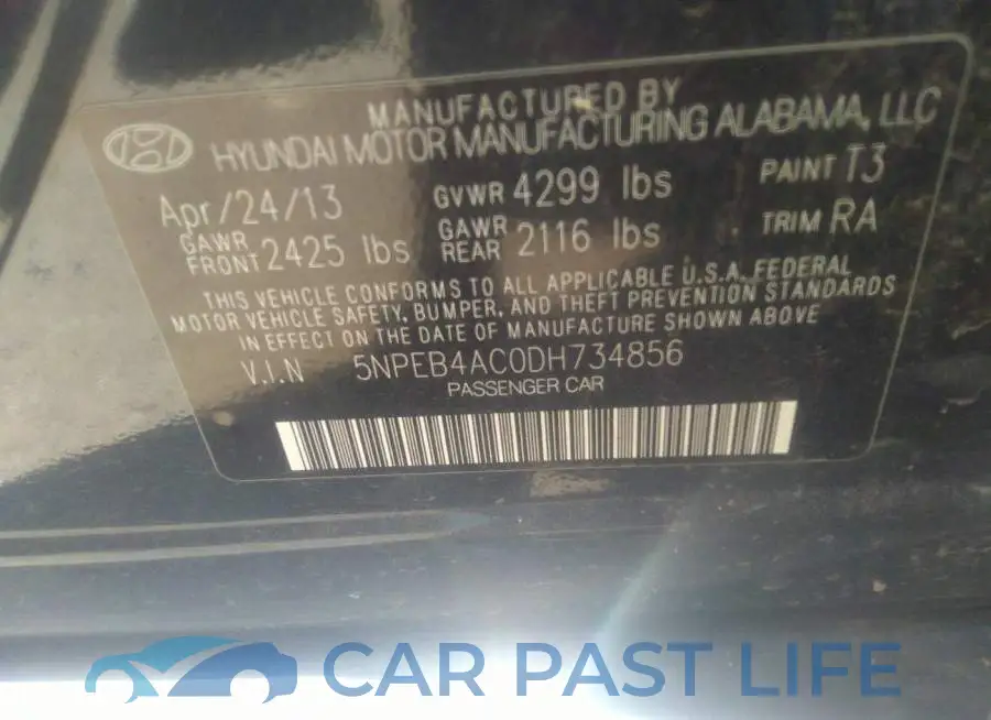 5NPEB4AC0DH734856# 9