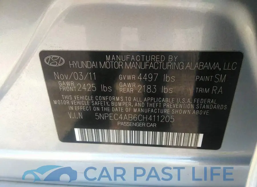 5NPEC4AB6CH411205# 9