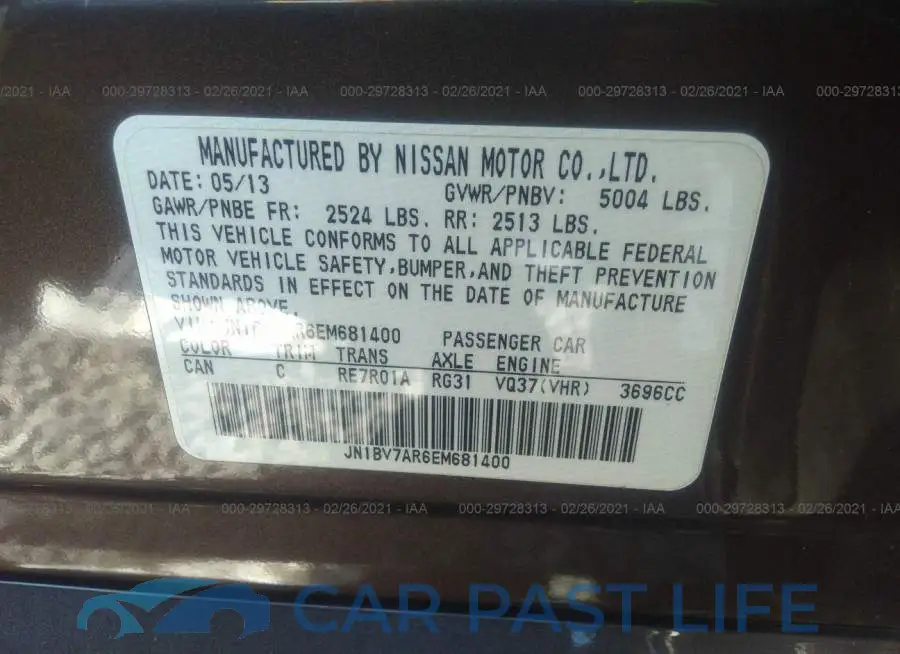 JN1BV7AR6EM681400# 9