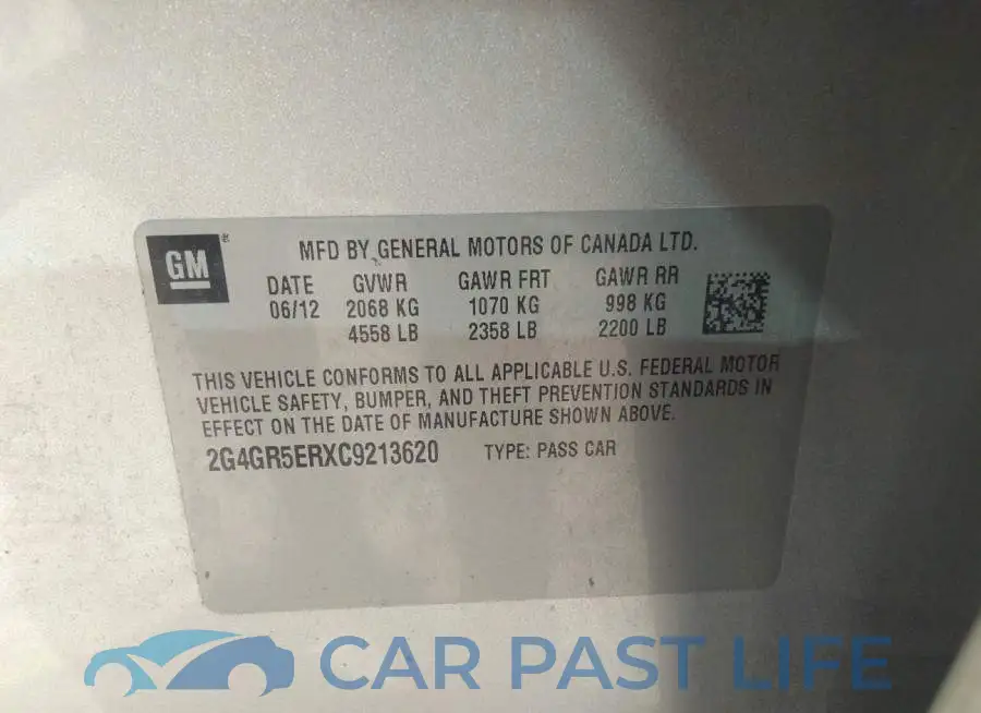 2G4GR5ERXC9213620# 9