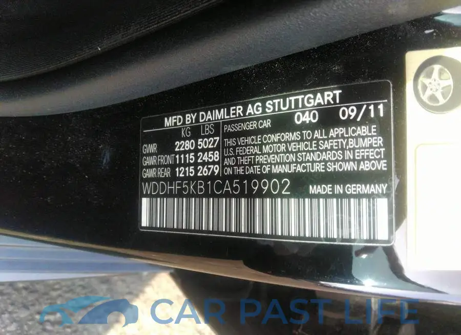 WDDHF5KB1CA519902# 9