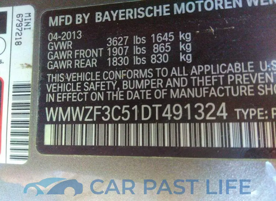 WMWZF3C51DT491324# 9