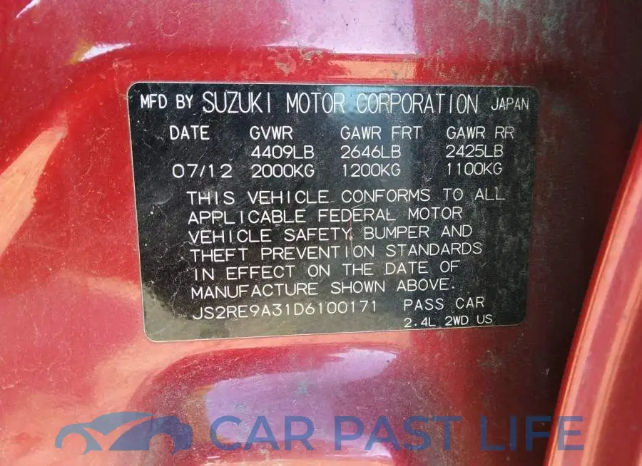 JS2RE9A31D6100171# 9