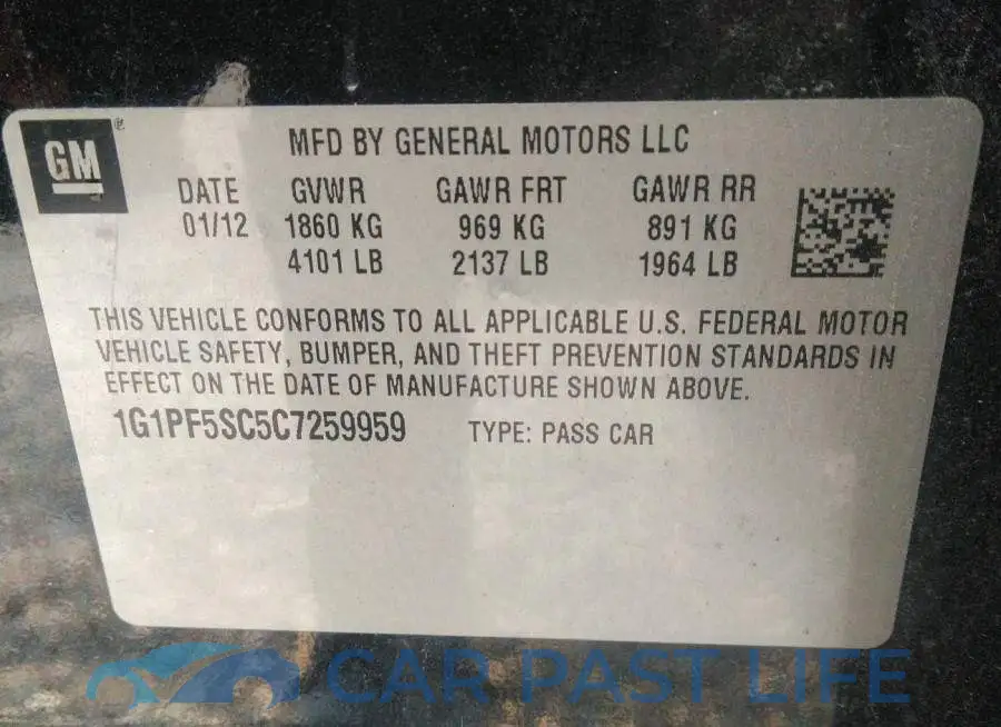 1G1PF5SC5C7259959# 9