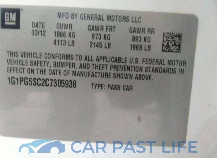 1G1PG5SC2C7305938# 9