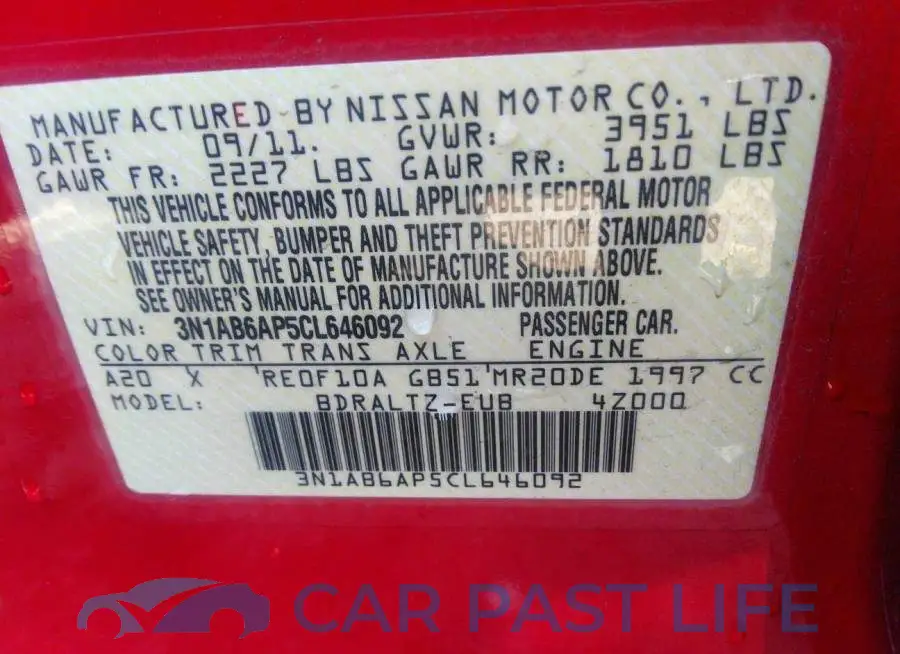 3N1AB6AP5CL646092# 9
