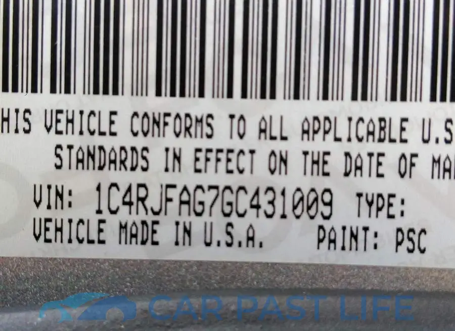 1C4RJFAG7GC431009# 9