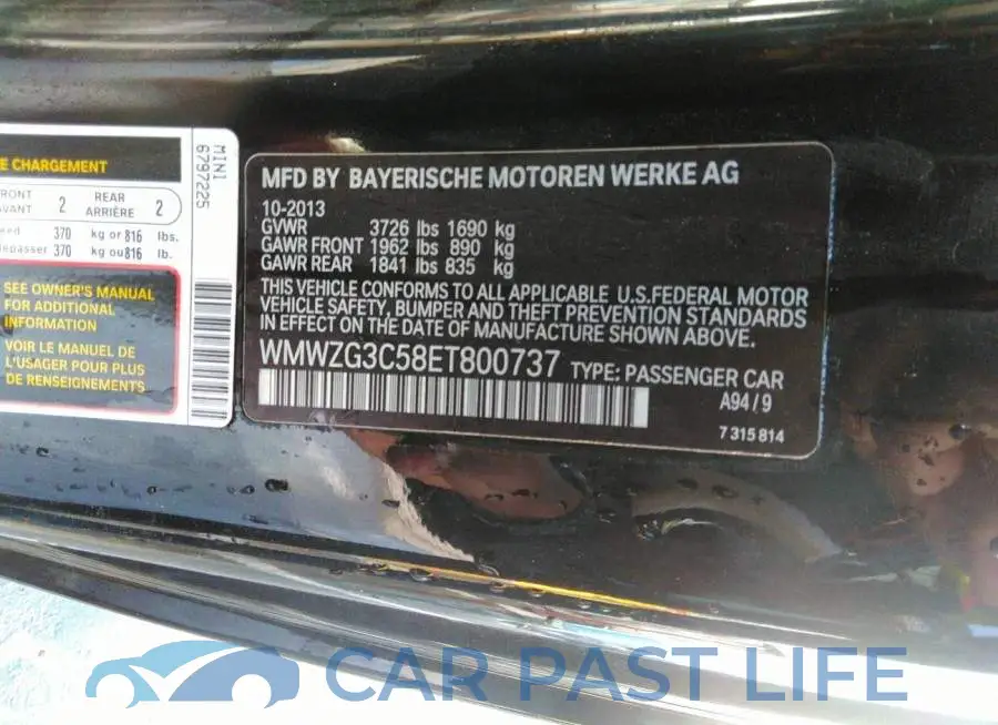 WMWZG3C58ET800737# 9