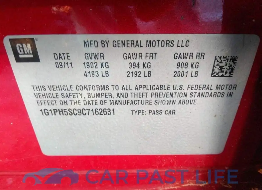 1G1PH5SC9C7162631# 9