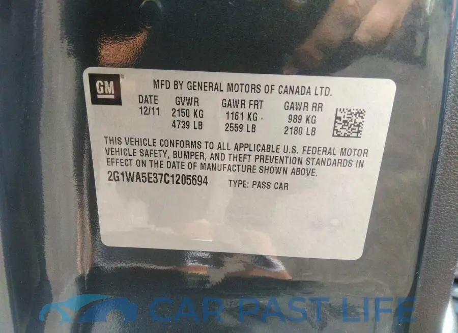 2G1WA5E37C1205694# 9