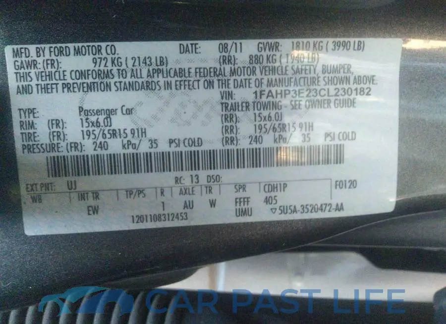 1FAHP3E23CL230182# 9