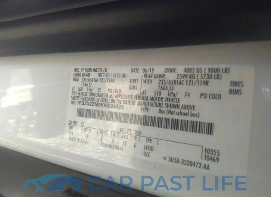 1FBZX2ZM9KKB24526# 9