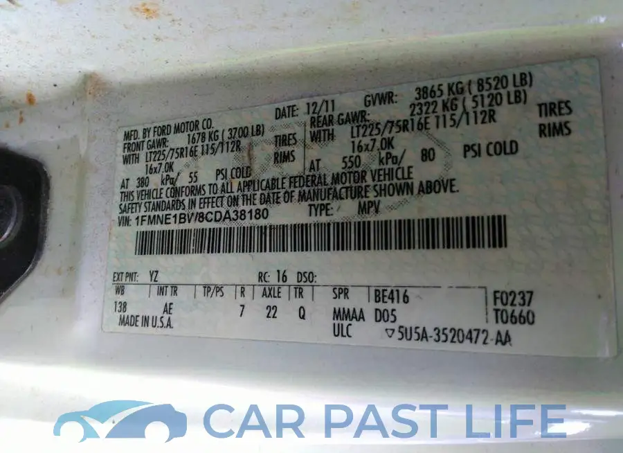 1FMNE1BW8CDA38180# 9