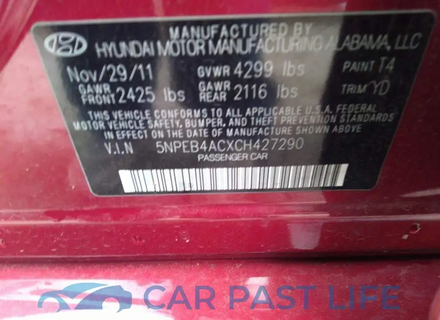 5NPEB4ACXCH427290# 9