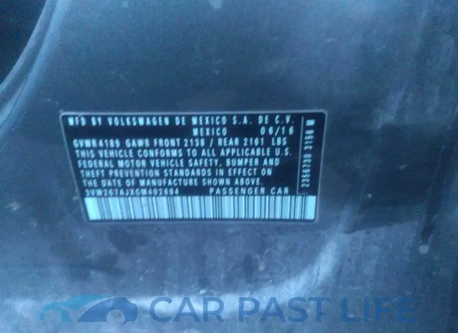 3VW267AJXGM402684# 9