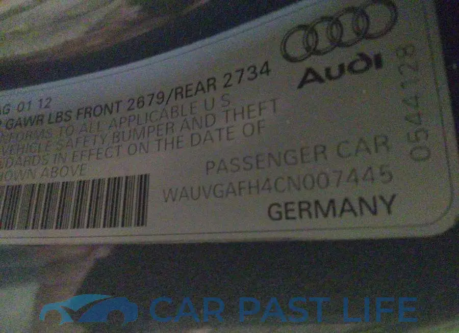 WAUVGAFH4CN007445# 9