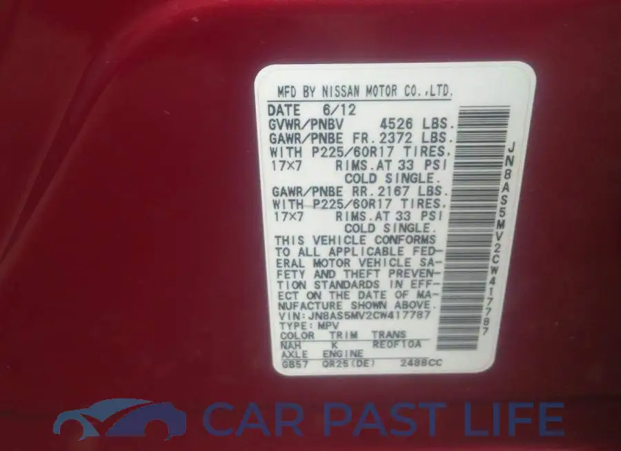 JN8AS5MV2CW417787# 9