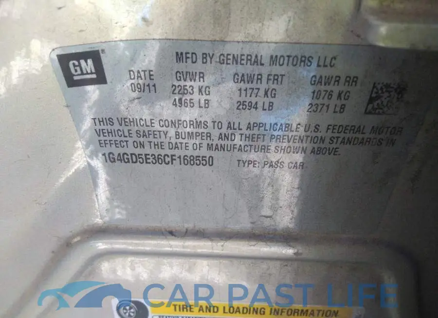 1G4GD5E36CF168550# 9