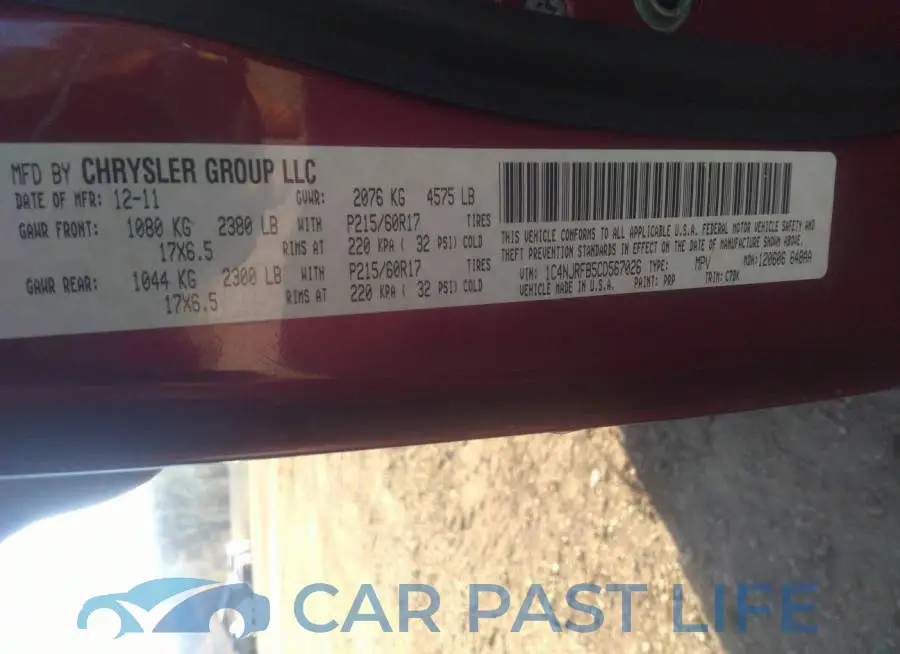 1C4NJRFB5CD567026# 9