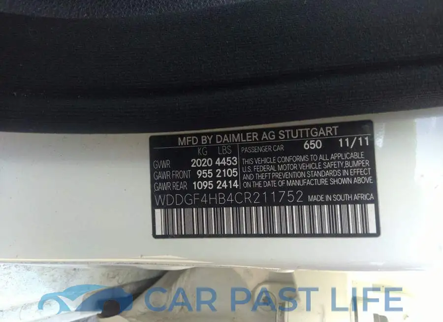 WDDGF4HB4CR211752# 9