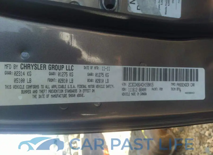 2C3CDXBG4CH159015# 9