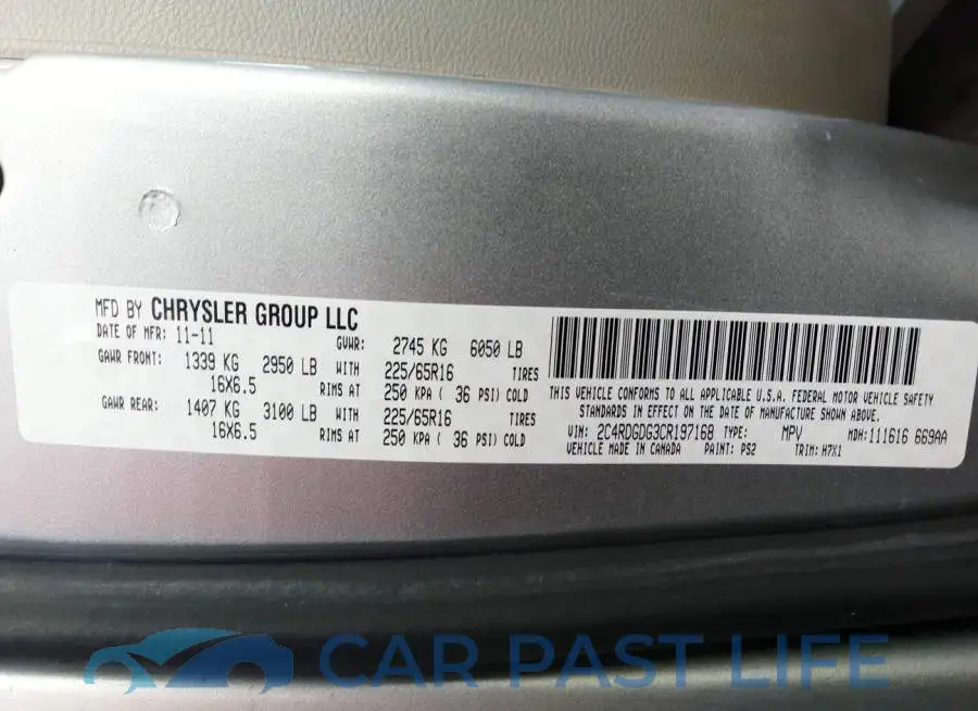 2C4RDGDG3CR197168# 9