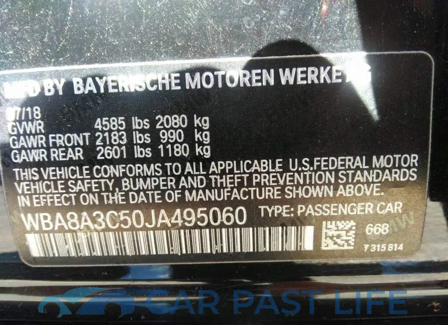 WBA8A3C50JA495060# 9