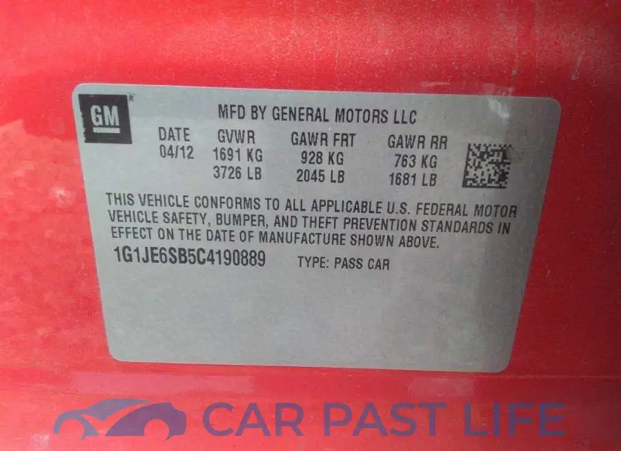 1G1JE6SB5C4190889# 9