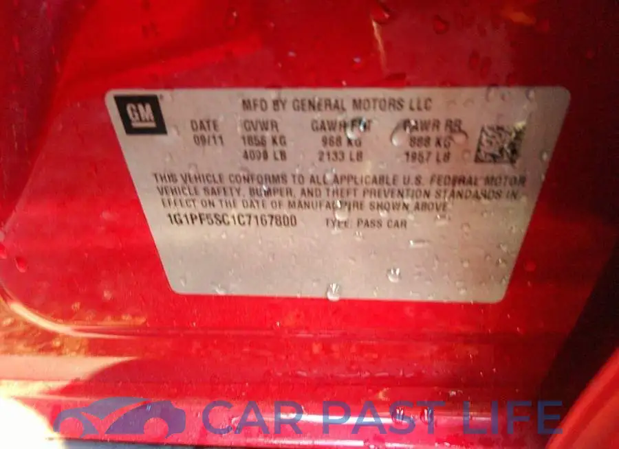 1G1PF5SC1C7167800# 9