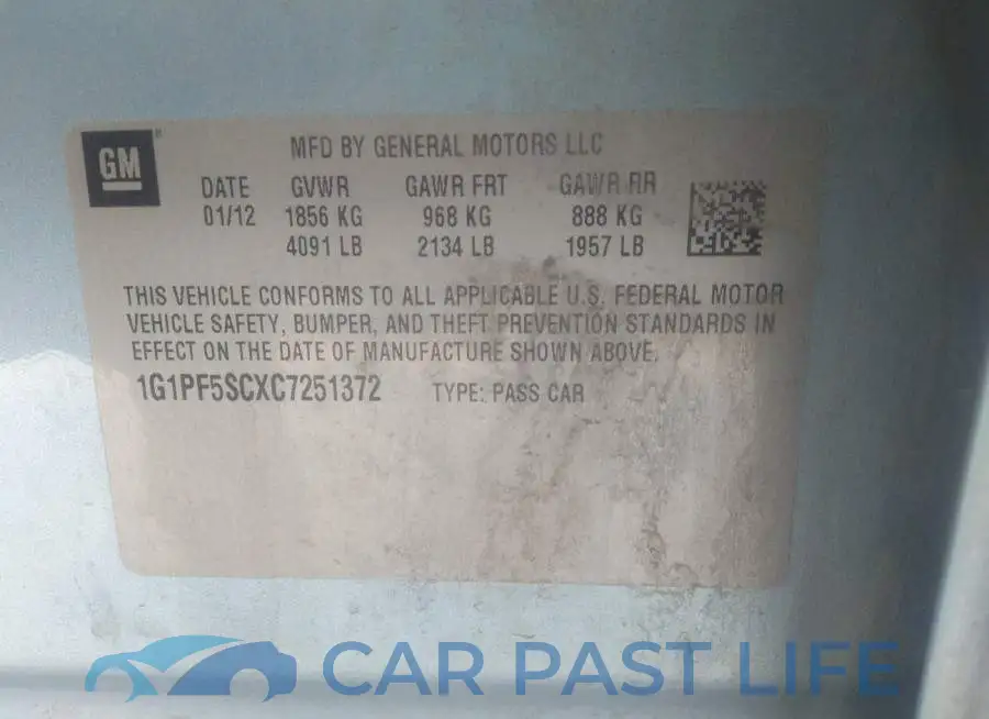 1G1PF5SCXC7251372# 9